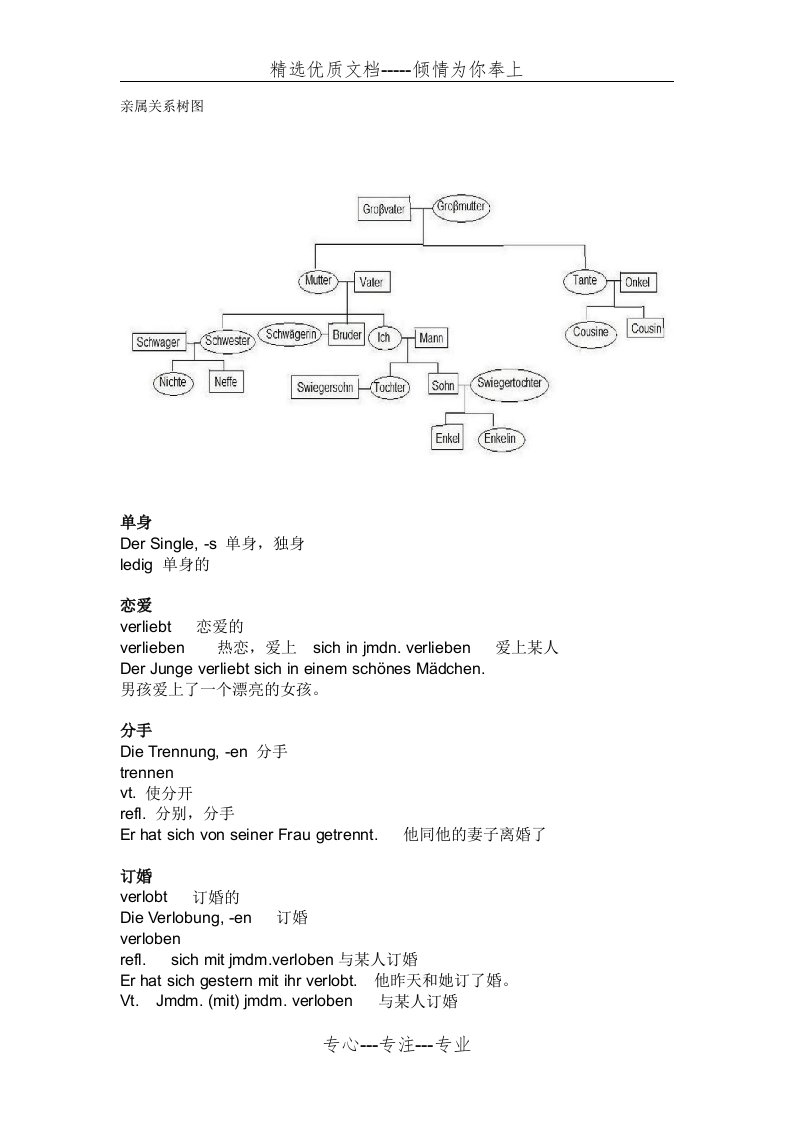 德语词汇之亲属关系verwandt(共2页)