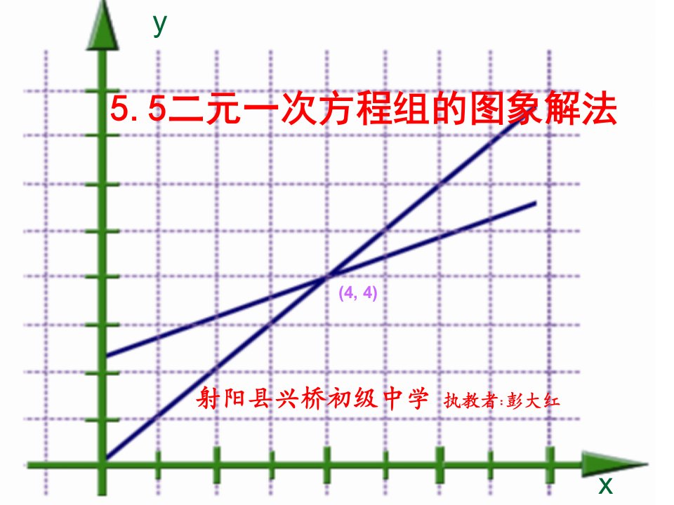 八年级数学程组的图象解法