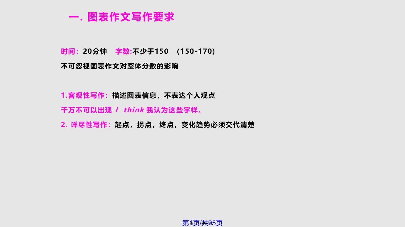 雅思写作小作文词汇和思路学习教案