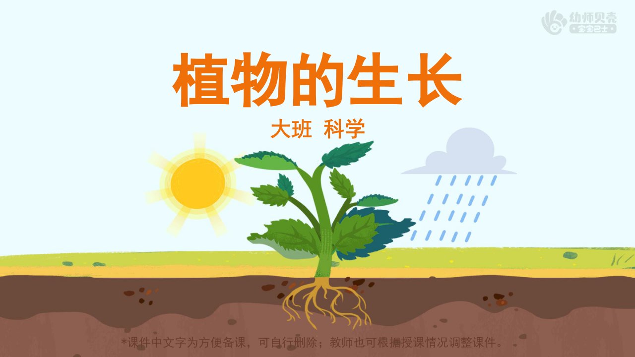 幼儿园大班科学课件：《植物的生长》