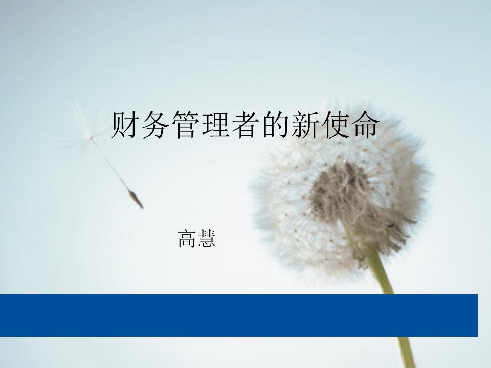 企业财务管理的新使命