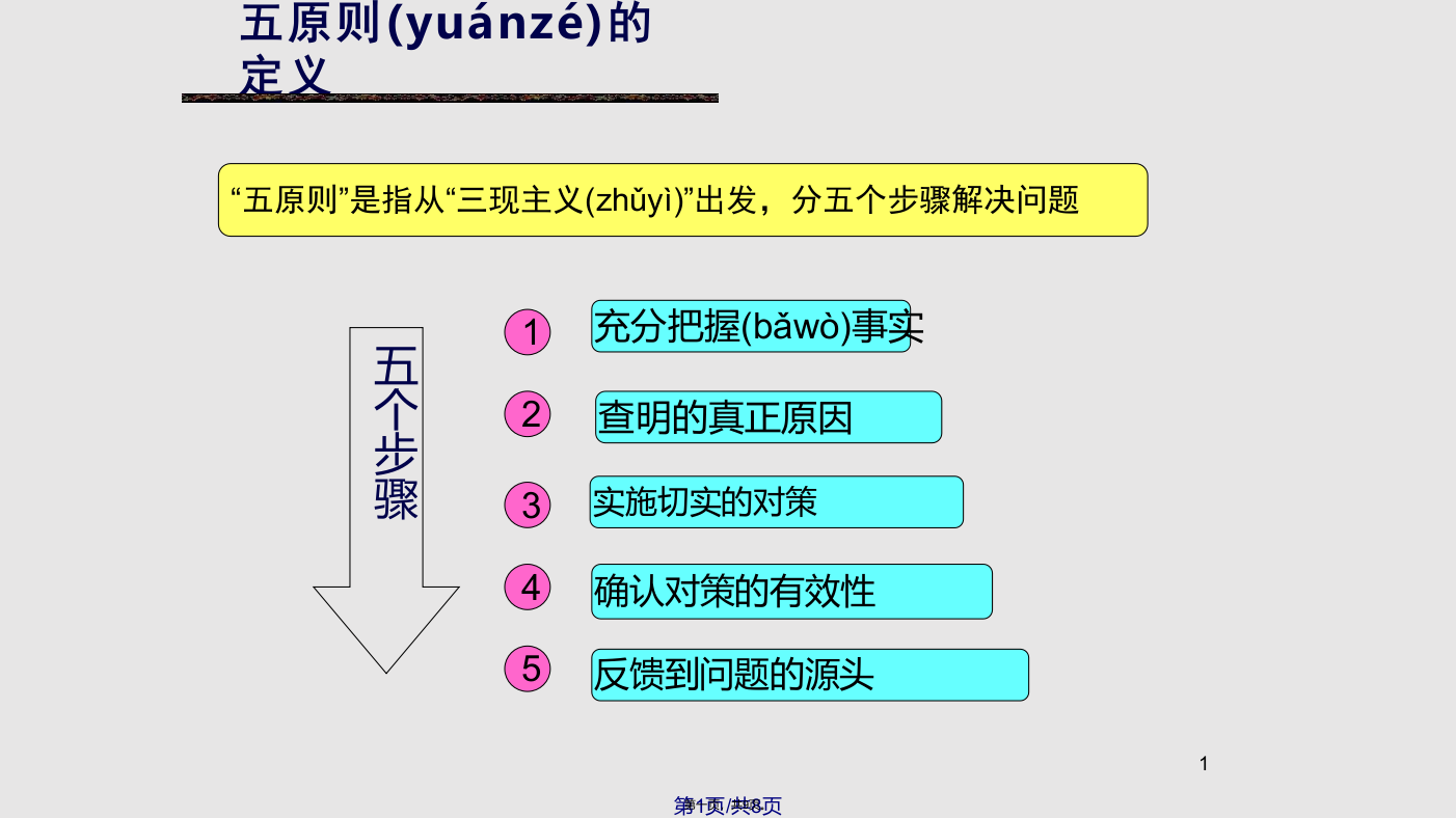 五原则表解析报告学习教案