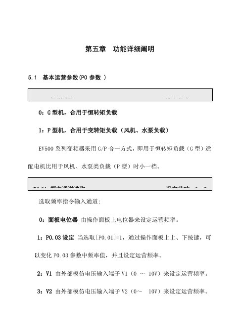 欧陆变频器使用手册功能参数详细说明