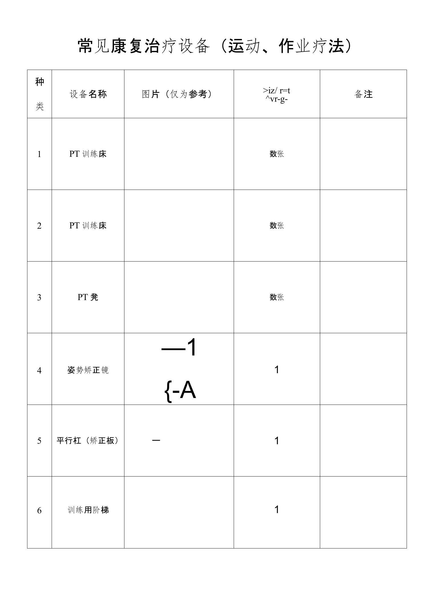 常用康复治疗设备(PTOT)