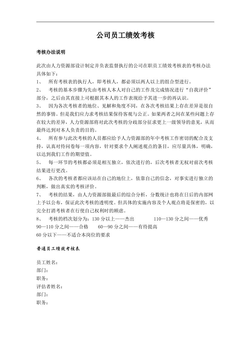 公司员工绩效考核(doc11)(1)