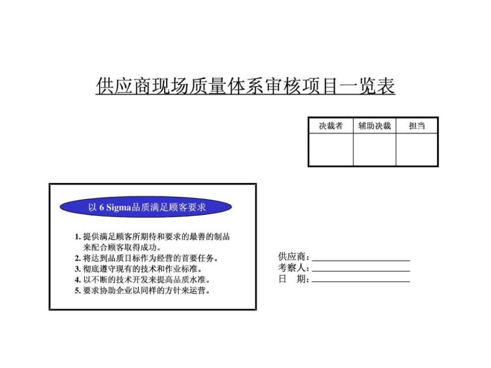 供应商现场质量管理体系审核.ppt