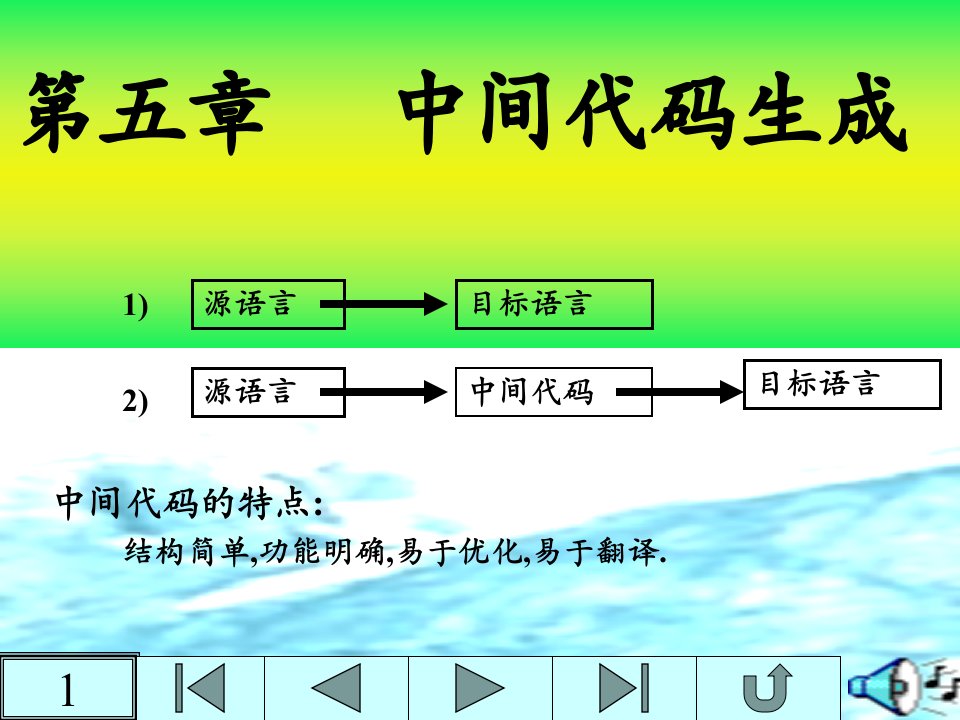 编译原理PPT课件第五章中间代码生成