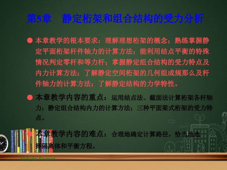 静定桁架和组合结构的受力分析