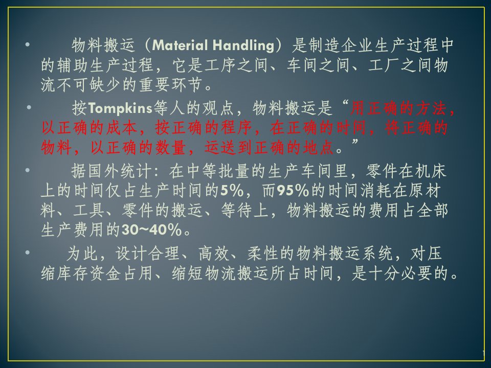 第六章SHA物料搬运系统分析ppt课件