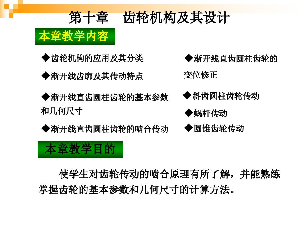 机械原理齿轮机构