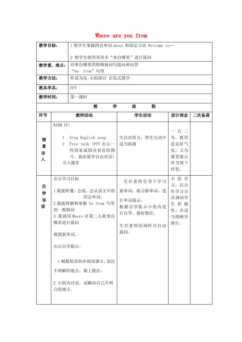 2019春四年级英语下册