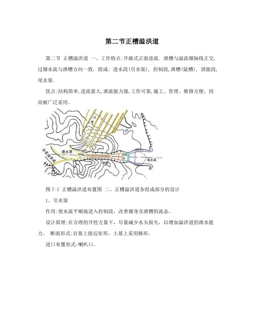 第二节正槽溢洪道