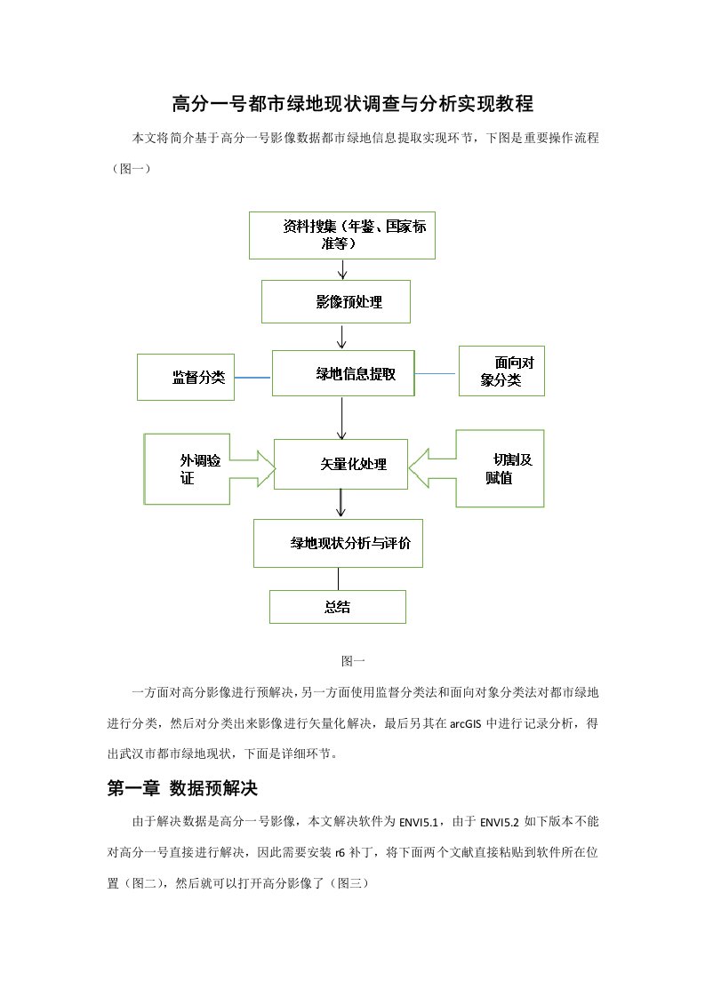 监督分类和面向对象分类作业流程