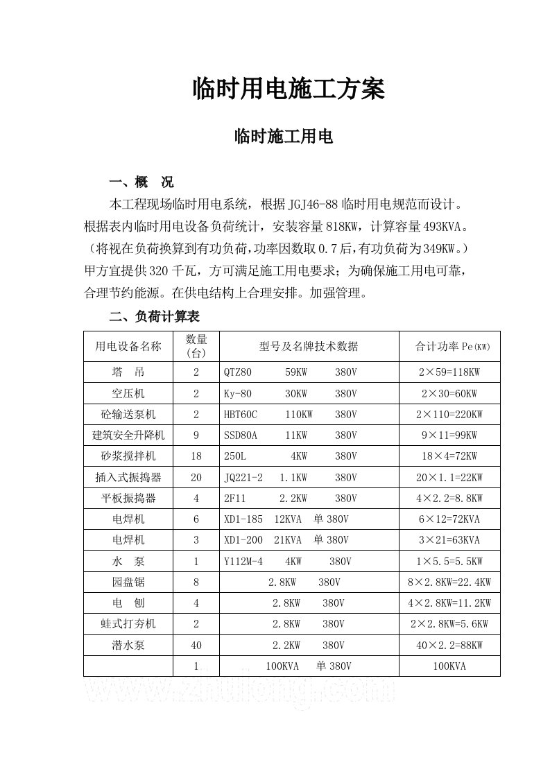 施工组织-临时用电施工方案_secret