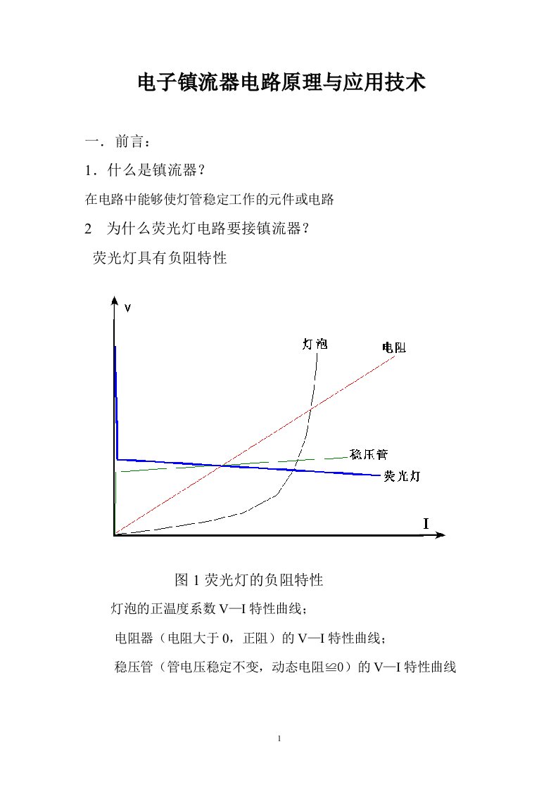 电子镇流器电路原理与应用技术