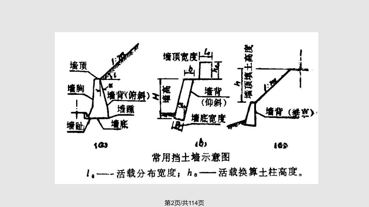 挡土墙设计和计算