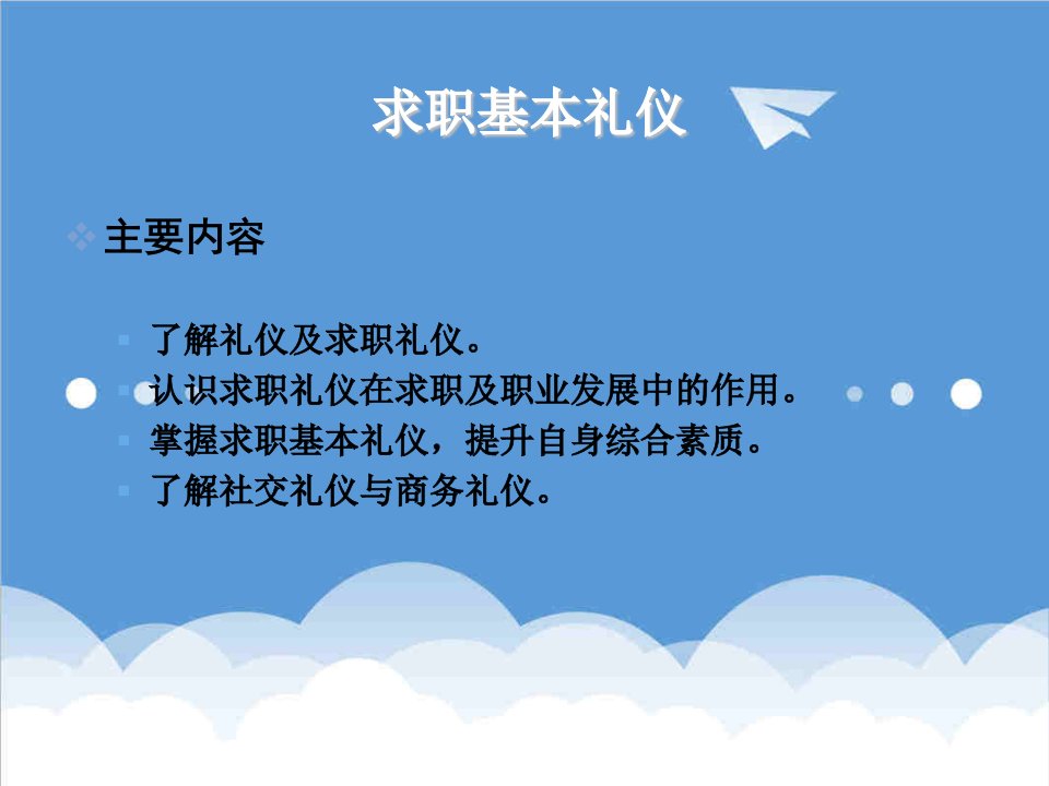 商务礼仪-求职面试基本礼仪