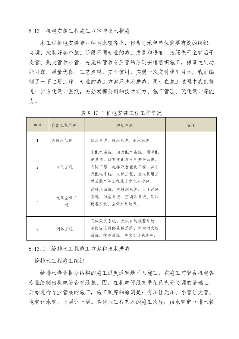 建筑工程管理-机电安装工程施工方案与技术措施含系统综合调试方案