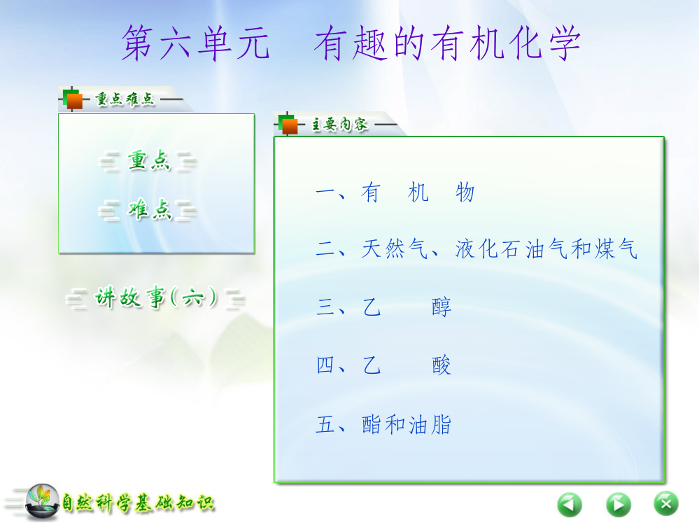 自然科学基础知识06有机化学部分