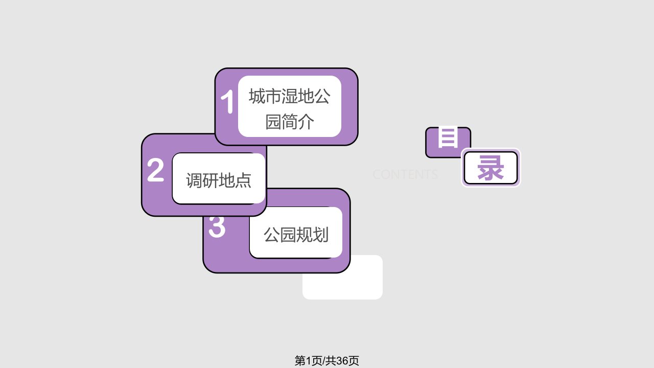 湿地公园调研报告PPT课件