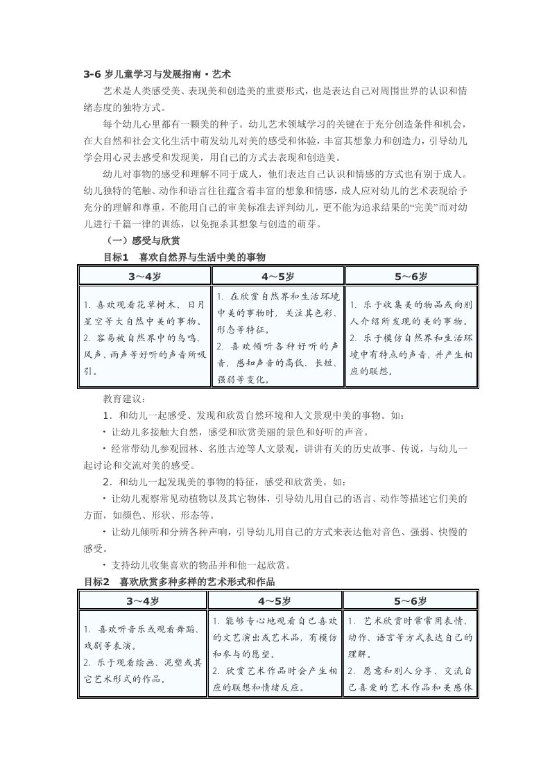 3-6岁儿童学习与发展指南·艺术