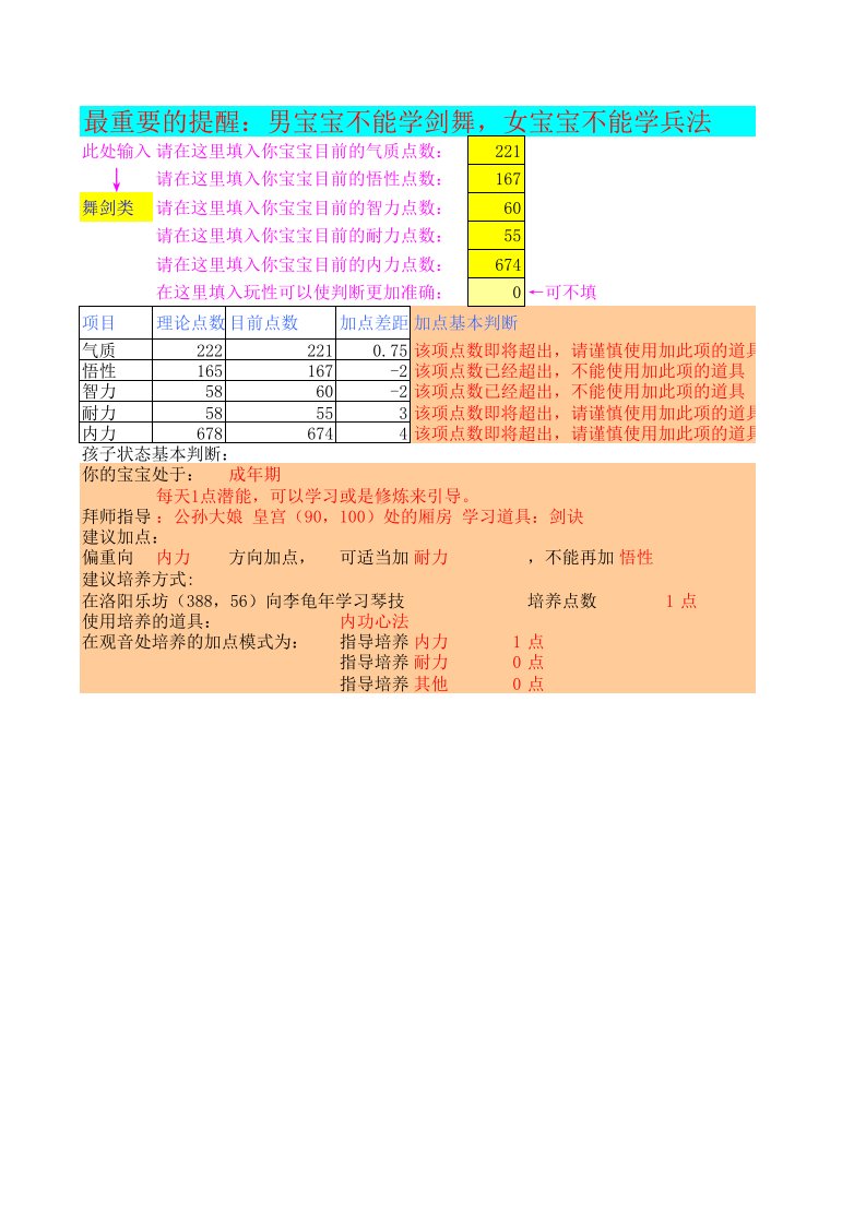 大话西游2培养孩子计算器