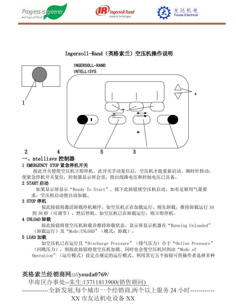 英格索兰空压机说明书