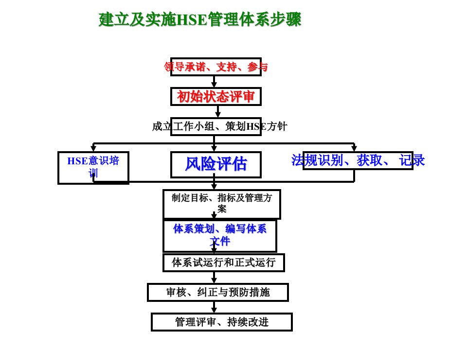 建立HSE管理体系指导手册