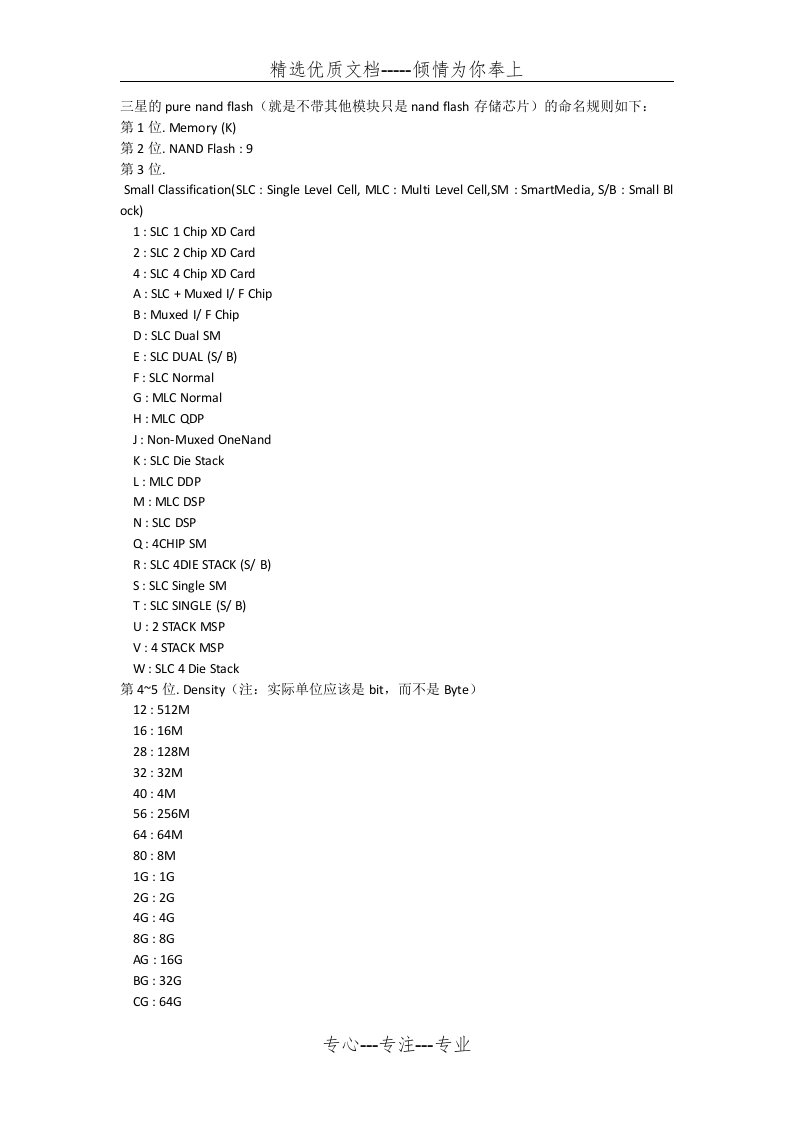 三星NAND-FLASH命名规则(共4页)