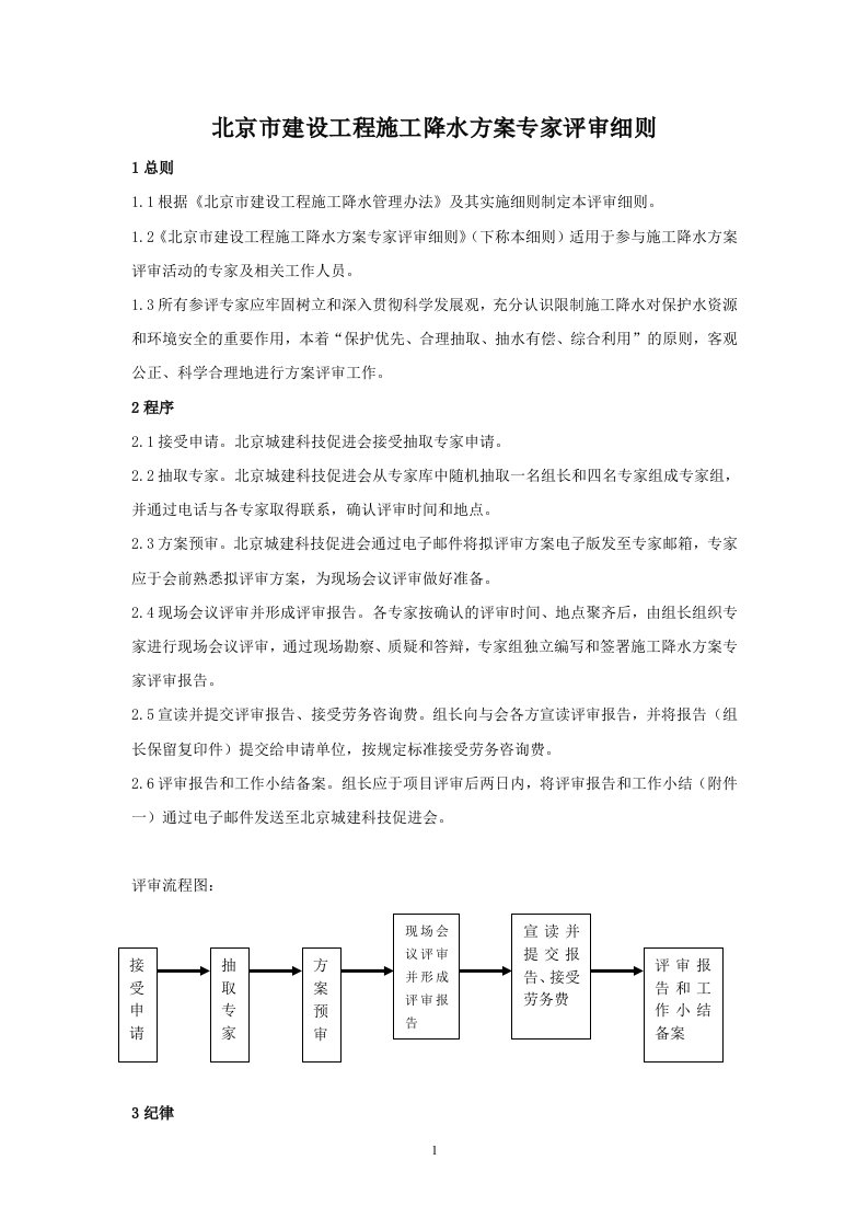 建设工程施工降水的方案专家评审细则