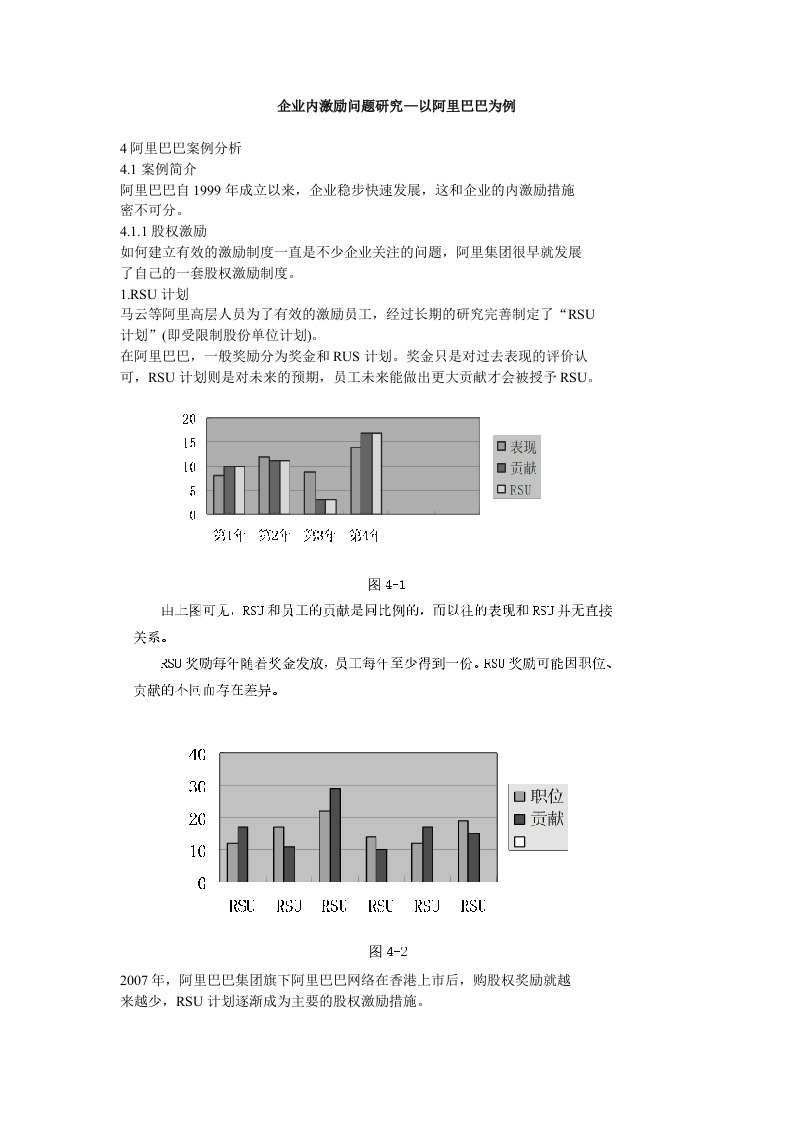 企业内激励问题研究—以阿里巴巴为例