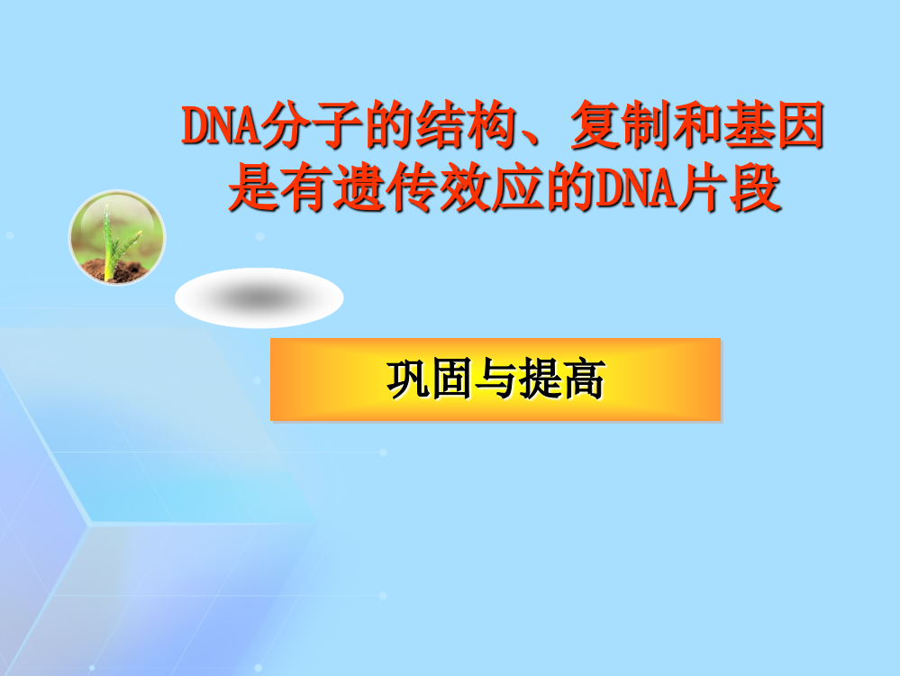 DNA的复制和基因是有遗传效应的DNA片段(与“分子”相关文档)