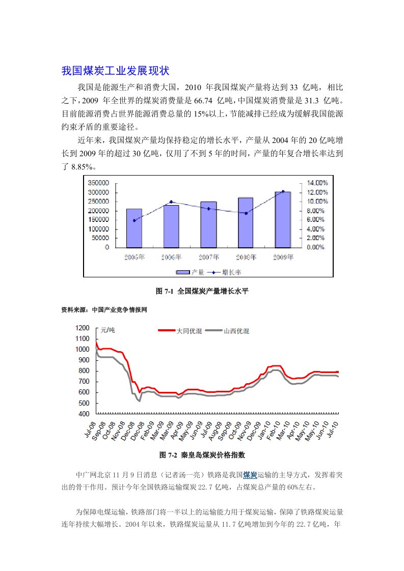 我国煤炭工业发展现状