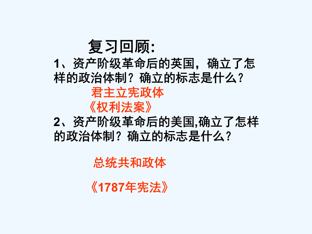 历史必修Ⅰ人教新课标第9课资本主义政治制度在欧洲大陆的扩展课件（共24张）北京