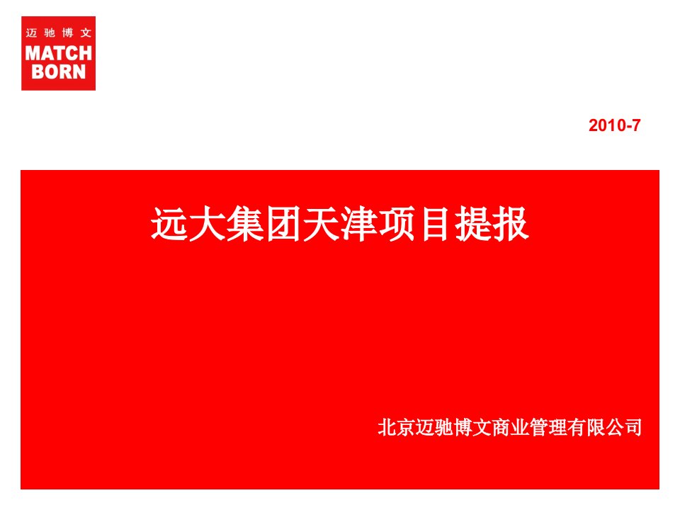 2010天津市远大紫庭名苑项目提报69p