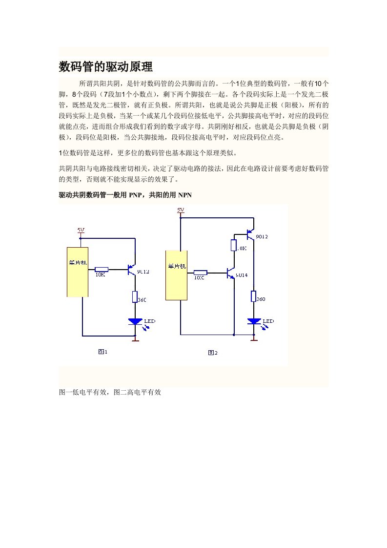 数码管的驱动原理