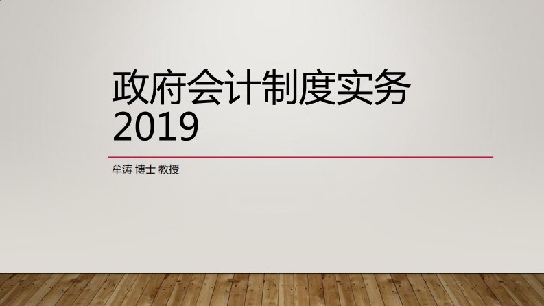 政府会计制度实务2019