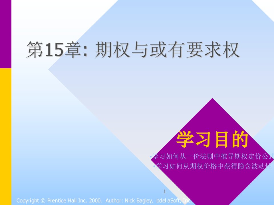 第15章期权与或有要求权(金融学,厦门大学)