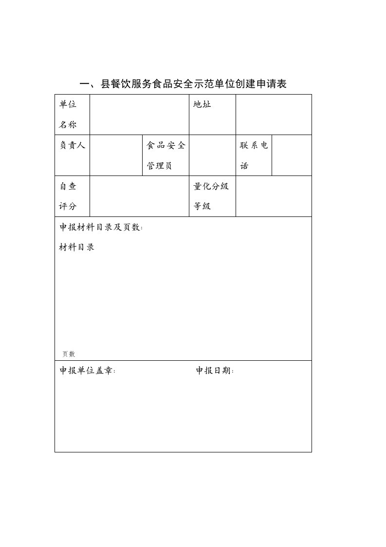 餐饮示范店创建标准