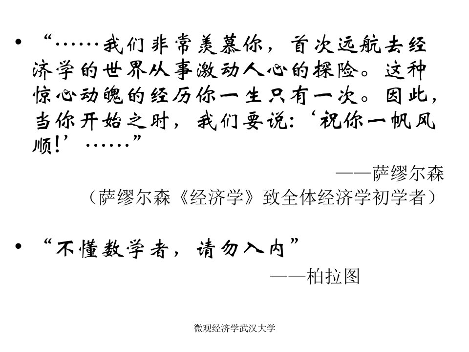 微观经济学武汉大学课件