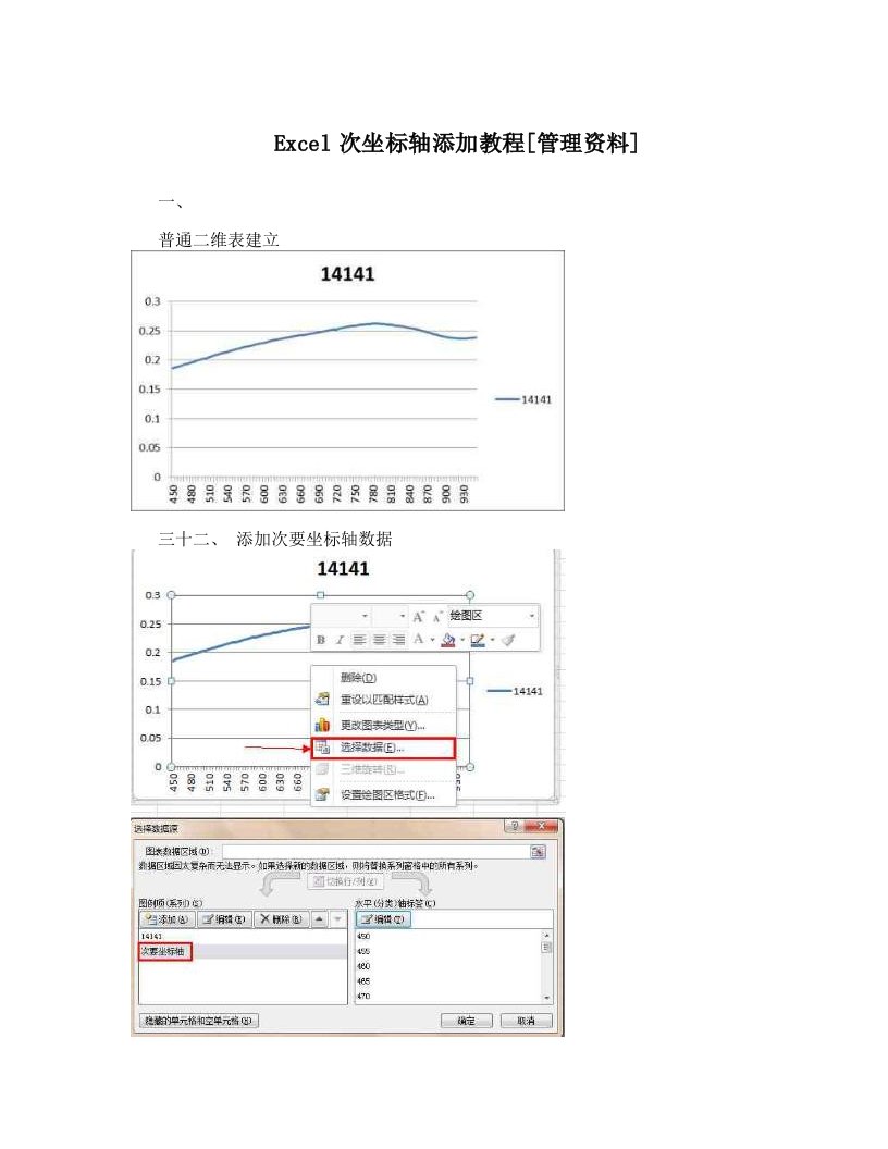 Excel次坐标轴添加教程[管理资料]