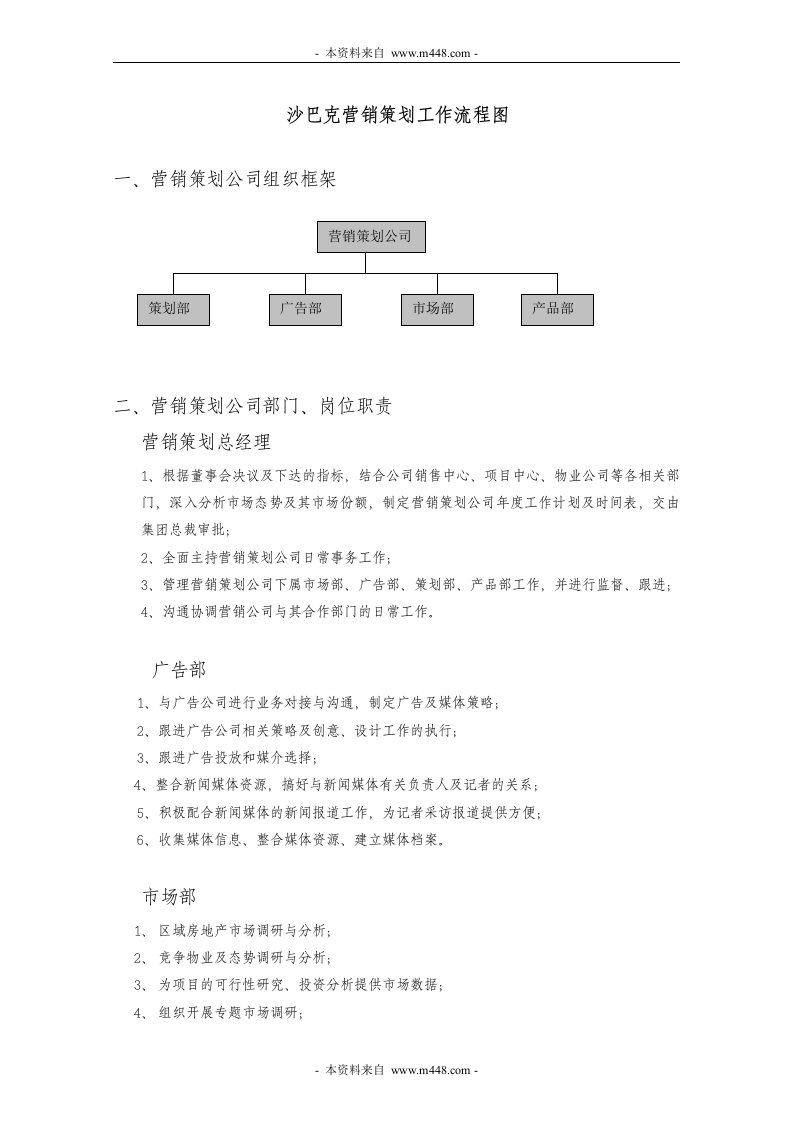 沙巴克营销策划公司日常工作流程(图)DOC-营销制度表格