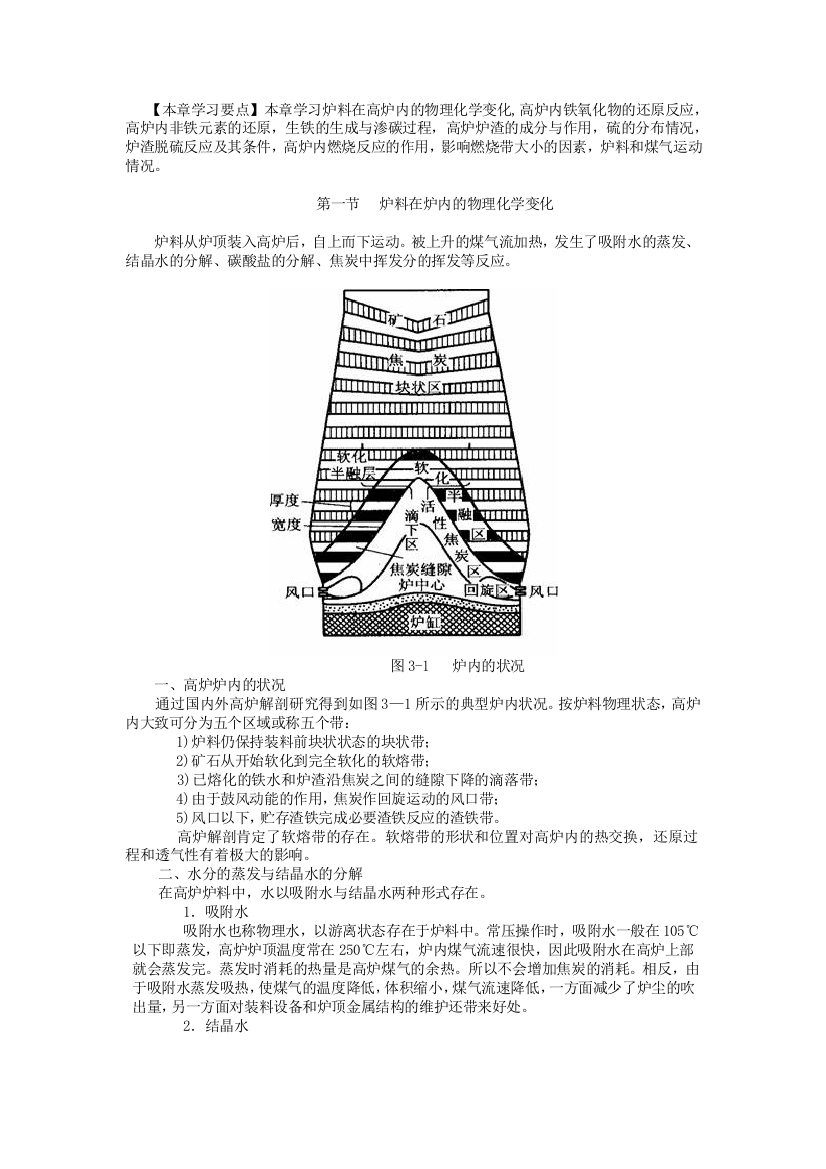 (完整)炉料在高炉中的化学反应