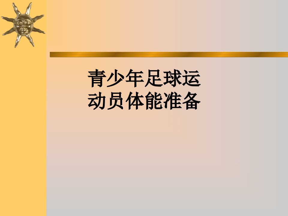 青少年足球运动员体能准备经典课件