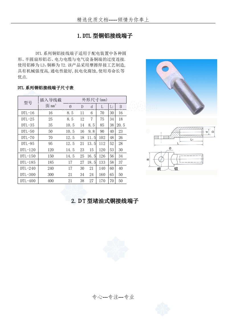 线缆接线端子规格(共21页)