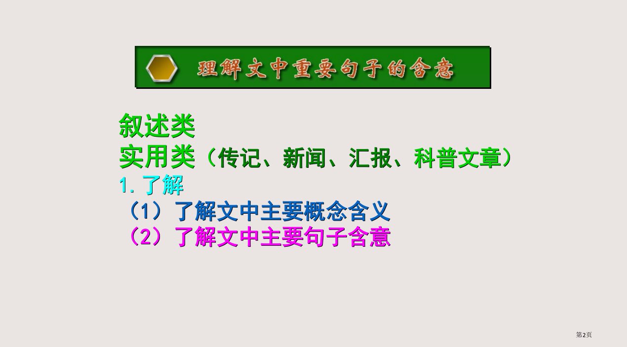 一般类现代文理解文中重要句子的含意市公开课一等奖省优质课获奖课件