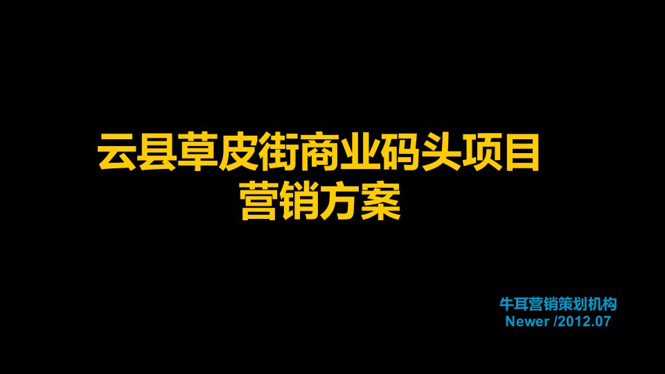 2012云南省云县草皮街商业码头项目营销方案48P