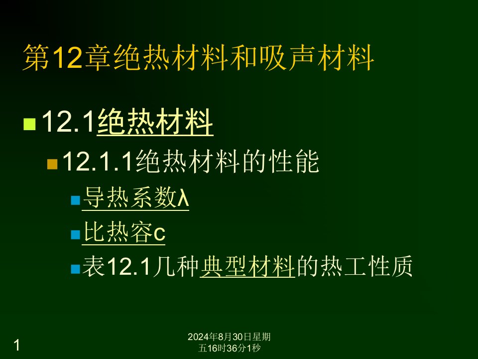 第12章绝热材料和吸声材料