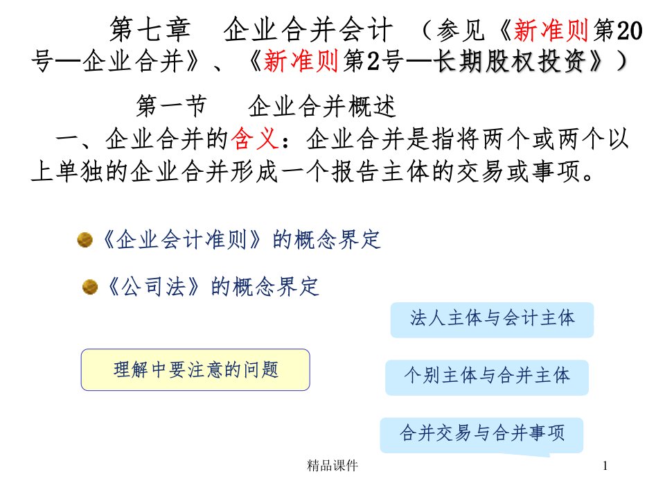 高级财务会计第7章企业合并-2课件