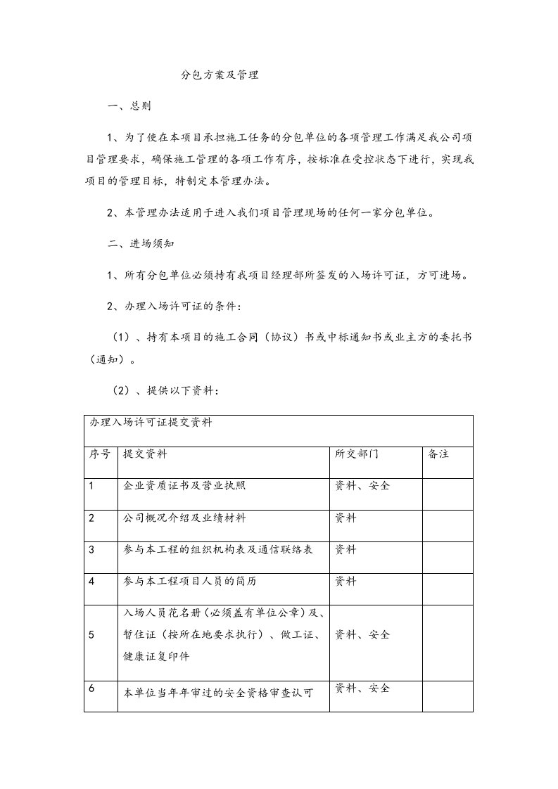 分包方案设计及管理系统